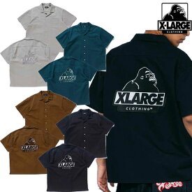 エクストララージ XLARGE S/S OG WORK SHIRT 半袖 シャツ ワークシャツ オージー ゴリラ 刺しゅう 人気 オーバーサイズ メンズ レディース ブランド ストリート