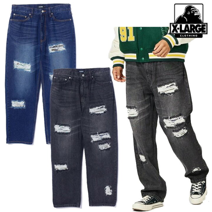 楽天市場】エクストララージ XLARGE DISTRESSED DENIM PANTS デニム 