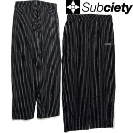 サブサエティ SUBCIETY STRIPE TROUSERS ストライプ トラウザーパンツ シンプル ボトム ワイド テーパード 107-01980 ブランド メンズ 新品 正規