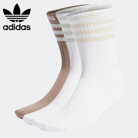 アディダス オリジナルス adidas クルーソックス 3足組 靴下 ラインソックス セット お得 シンプル メンズ レディース ユニセックス