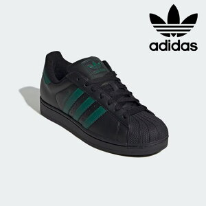 アディダス オリジナルス adidas Originals スーパースター II / Superstar II シンプル ブラック グリーン スニーカー シューズ おしゃれ 靴 トレフォイル