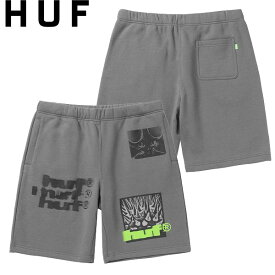 ハフ HUF VIRUS FLEECE SHORT ウイルス フリース ショーツ スウェット ハーフパンツ ショートパンツ ロゴ メンズ ストリート スケート ブランド