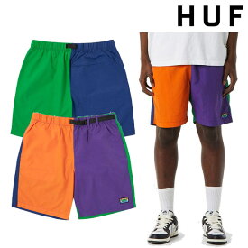 ハフ HUF NEW DAY PACKABLE TECH SHORT ナイロン ショーツ ハーフパンツ ショートパンツ クレイジーカラー メンズ ストリート スケート ブランド