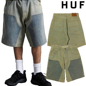HUF ハフ メンズ デニムショーツ ワークショーツ ダブルニー バギーショーツ ルーズフィット 5ポケット KINDA LOOSE DOUBLE KNEE SHORT PT00384