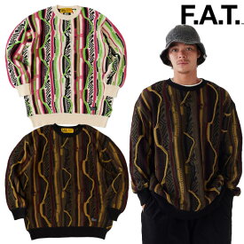 エフエイティー FAT FOOGGIE フーギー ニット セーター クージー 3Dニット 古着 90年代 HIPHOP 大人 ヘビーオンス ストリート メンズ ブランド 新品 正規