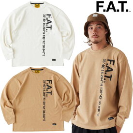 エフエイティー FAT TARGET ロンT 長袖 カットソー シンプル ロゴ バックプリント F32410-CT11 大人 ヘビーオンス ストリート メンズ ブランド 新品 正規