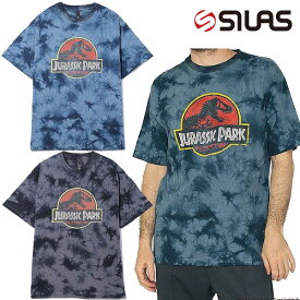 サイラス SILAS x JURASSIC PARK S/S TEE Tシャツ 半袖 タイダイ ジュラシックパーク 映画 恐竜 コラボ 古着風 ユニセックス ブランド 新品 ブランド