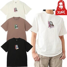 エックスガール X-GIRL FACE AND LOGO S/S TEE フェイス ロゴ 半袖 Tシャツ ユニセックス バックプリント お揃い ストリート ブランド 新品 正規品
