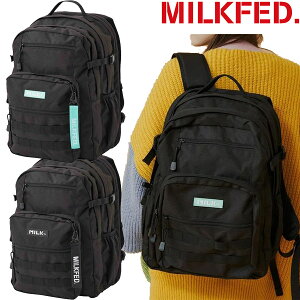 �~���N�t�F�h MILKFED. ACTIVE DOUBLE POCKET MOLLE BACKPACK �_�u���|�P�b�g �o�b�N�p�b�N �����b�N �J�o�� �l�C �ʋ� �ʊw ���S ���f�B�[�X �u�����h