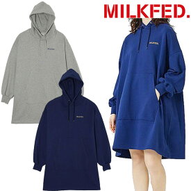 ミルクフェド MILKFED. SWEAT HOODED DRESS スウェット フーデット ドレス パーカーワンピ シンプル ビックシルエット 大人 レディース ブランド 正規