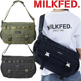 ミルクフェド MILKFED. LOGO PLATE MESSENGER BAG ロゴ プレート メッセンジャー バッグ カバン タンカー風 ミリタリー シンプル レディース ブランド 正規