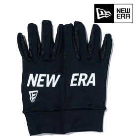 ニューエラ NEW ERA フリース ウォーマーグローブ ワードマークロゴ ブラック/リフレクトホワイト 手袋 ユニセックス 防寒 暖かい 通勤 通学 新品 正規品
