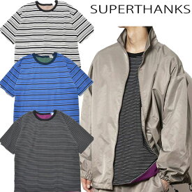 スーパーサンクス SUPERTHANKS REVERSIBLE T-SHIRT リバーシブル ボーダー 無地 Tシャツ 半袖 カットソー ブランド メンズ レディース ユニセックス 正規
