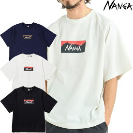 NANGA ナンガ ユニセックス 半袖Tシャツ ボックスロゴ ルーズフィット ビッグシルエット ラグラン アウトドア ECO HYBRID BOX LOGO LOOSE FIT TEE N2500-1M025Z 正規品 新品