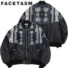 ファセッタズム FACETASM ORIGINAL BANDANA PRINT MA-1 MKS-JK-M14 アウタージャケット 羽織り バンダナ ユニセックス パリコレ ブランド 新品 正規