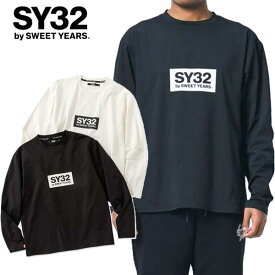 ロンT 長袖 SY32 by SWEET YEARS エスワイサーティトゥ MINI BOX LOGO L/S TEE ミニ ボックスロゴ バーロゴメンズ 人気 シンプル セットアップ 正規 新品