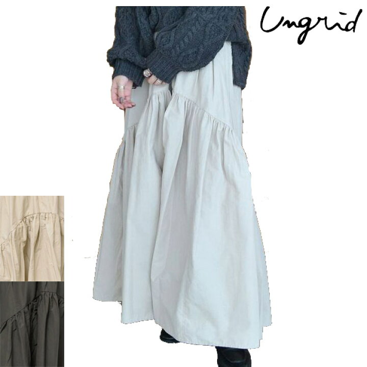 楽天市場】アングリッド Ungrid ギャザーデザインスカート マキシ丈  