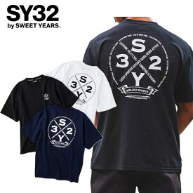 SY32 by SWEET YEARS エスワイサーティトゥ CIRCLE LOGO BACK PRINT TEE サークル ロゴ バックプリント Tシャツ 半袖 セットアップ ユニセックス 正規 新品