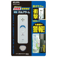 エルパ (ELPA) 窓用 薄型 スリム アラーム ASA-S11 (PW) 防犯 衝撃 検知 大音量 警報 4901087173112 【ネ…