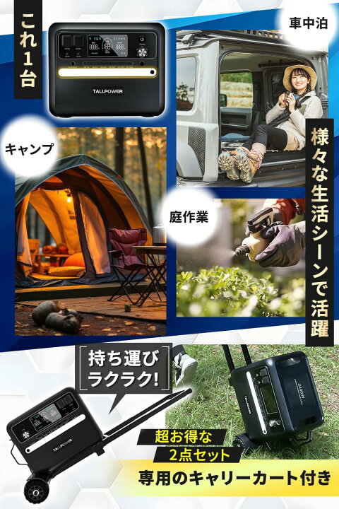楽天市場】ポータブル電源 ソーラーパネル セット 大容量 2160Wh 