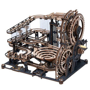 つくるんですR【日本公式販売/日本語説明書付】Robotime 動く 3D ウッドパズル コースターシリーズ (マーブルナイトシティ)