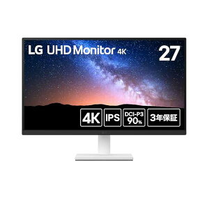LG j^[ fBXvC 27US500-W 27C`/4K(3840×2160)/IPS/10.7F\(8bit+FRC)/DCI-P3 90%/HDR/A`OA/HDMI×2/DisplayPort/tbJ[Z[t/u[Cg