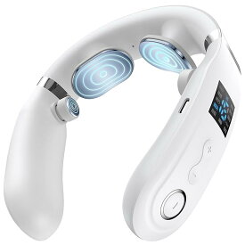 ネックケア 首 リラクゼーション器 Liaolee 2025新設計 (加温×振動×EMS&TENSのW効果) 日本語音声ガイダンス 軽量 首元リフレッシュ ネックリラックス ホットケア USB充電式 コードレス 10種類のモード 16段階の強度調整