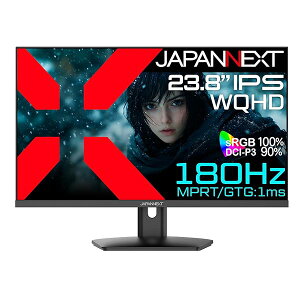 JAPANNEXT 23.8C` IPSpl 180Hz WQHD(2560x1440)𑜓x Q[~Oj^[ JN-IPS238G180Q HDMI DP HDR 1ms(GTG/MPRT) sRGB 100% PS5 120Hz y2Nz