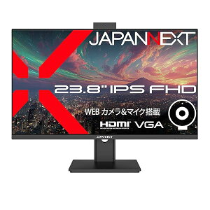 JAPANNEXT 23.8�C���` IPS�p�l������ �t��HD(1920x1080)�𑜓x �t�����j�^�[ JN-IPS238F-CMS HDMI VGA sRGB:100% Web�J����/�}�C�N���� �y2�N�z
