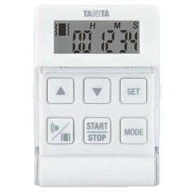 タニタ 勉強 学習 タイマー ストラップ付き バイブレーション機能 24時間 ホワイト TD-370N WH