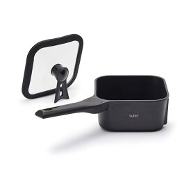 四角いフライパン sutto（スット） 16×8cm オール熱源対応 (ガス火・IH対応) ブラック 深型 ドウシシャ