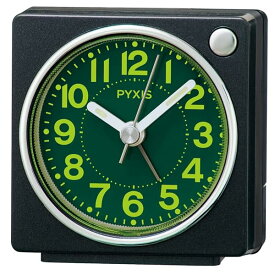 セイコークロック(Seiko Clock) 目覚まし時計 置き時計 アナログ 集光樹脂文字板 黒メタリック 65×64×38mm PYXIS ピクシス NR450K