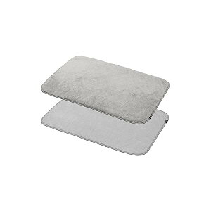 シービージャパン(CB JAPAN) carari(カラリ) バスマット タオル地 吸水力 マイクロファイバー 60×40cm グレー 繊維の隙間に素早く吸水 速乾 リバーシブルバスマットカラリ