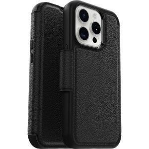 OtterBox iPhone 15 Pro p Xg[_ tHI V[Y P[X - SHADOW (ubN) J[hz_[ MagSafeɃXibv {v |Pbg 蒠^ P[X