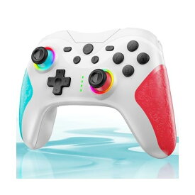 Switch コントローラー TURBO連射機能 スイッチ コントローラー 20時間連続使用 1000mAh大容量 マクロ機能 背面ボタン付き 9色RGBライト Bluetooth 無線接続 ジャイロセンサー搭載 4階段HD振動 スリープ解除 プロコ