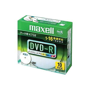 maxell f[^p DVD-R 4.7GB 16{Ή CNWFbgv^ΉzCg(Ch) 10 5mmP[X DR47WPD.S1P10S A