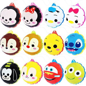 エルシー ディズニー顔柄まんまるエアーヨーヨー 22個+予備2個/水のおもちゃつり キャラクター お祭り景品 縁日 6222