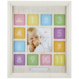 ラドンナ フォトフレーム ベビー ホワイト サイズ：約W24.5 H29.4 LB18-130-WH