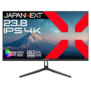 JAPANNEXT 23.8�C���` IPS�p�l������ 4K(3840x2160)�𑜓x �t�����j�^�[ JN-IPS238U-C6 HDMI DisplayPort USB-C(�ő�65W���d) sRGB:100% DCI-P3:99% HDR KVM