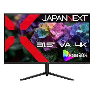 JAPANNEXT 31.5�C���` VA�p�l������ 4K(3840x2160)�𑜓x �t�����j�^�[ JN-V3152UHDR-HSP-G HDMI DisplayPort sRGB:98% HDR PIP/PBP �������� �s�{�b�g(�c��]) �y2�N
