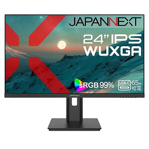 JAPANNEXT 24�C���` IPS�p�l������ WUXGA(1920x1200)�𑜓x �t�����j�^�[ JN-IPS24WX-HSPC6 HDMI DisplayPort USB-C(�ő�65W���d) sRGB:99% HDR �A�X�y�N�g��16:10