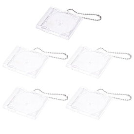 ミニCDジュエルケース プラスチックCDケース クリアDVDケース パーソナライズ CD アルバム キーチェーン 音楽アルバム キーホルダー ブランク ミニ CD ケース ペンダント ブランク CD ケース DIY キーホルダー バックパック 吊り下