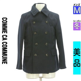 【中古】 ＼売り尽くし!／【大幅値下】 コムサコミューン COMME CA COMMUNE コート M 紺色/ネイビー メンズ 冬 /ベーシックPコート 【ブランド古着のファレット】