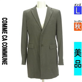 【超得★20%OFFクーポン】【中古】【セール】 コムサコミューン COMME CA COMMUNE ジャケット L グレー メンズ 秋 /ロングテーラードジャケット