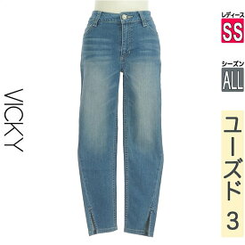 【超得★15%OFFクーポン】【中古】【セール】 ビッキー VICKY デニムパンツ SS ブルー レディース オールシーズン /スリットスキニージーンズ 【ブランド古着のファレット】