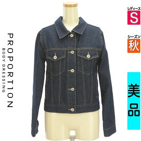 【中古】【セール】 プロポーションボディ ドレッシング PROPORTION BODY DRESSING ブルゾン スタジャン S 紺色/ネイビー レディース 秋 /デニムジャケット 【ブランド古着のファレット】