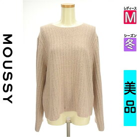 【中古】【セール】 マウジー MOUSSY セーター 長袖 M ピンク レディース 冬 /リブニットトップス