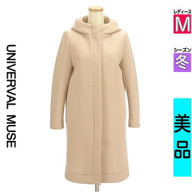 【超得★4/2(火)まで!P10倍】【中古】【人気】 ユニバーバルミューズ UNIVERVAL MUSE コート M ピンク レディース 冬 /フーディポンチロングコート 【ブランド古着のファレット】