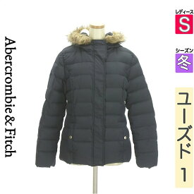 【超得★20%OFFクーポン】【中古】【セール】 アバクロンビーアンドフィッチ Abercrombie&Fitch ダウンジャケット ダウンコート 　 S 紺色/ネイビー レディース 冬 /裏ボアダウンジャケット