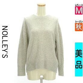 【超得★20%OFFクーポン】【中古】【セール】 ノーリーズ NOLLEY'S ニット 長袖 M グレー レディース 秋 /カシミヤ混ニットトップス